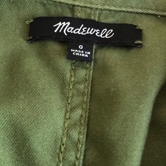 Madewell seventies, coverall, jumpsuit olive green sz 0 - Picture 6 of 10